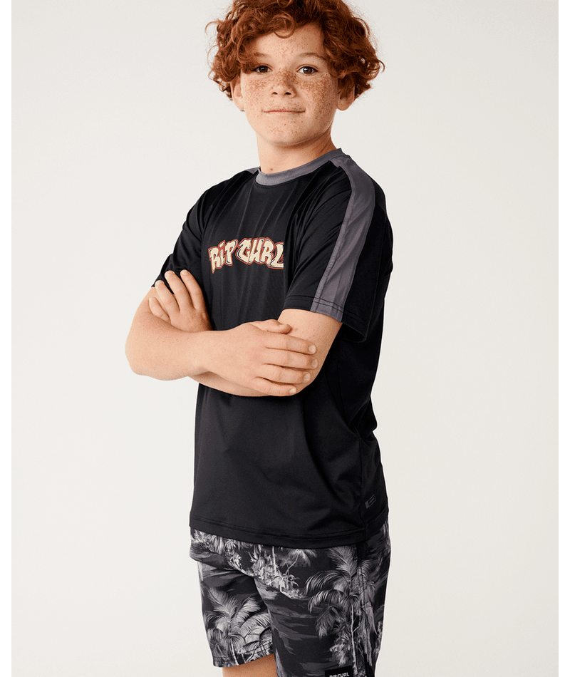 SURF SHACK PANEL UPF S/S-BOY -Rip Curl13UBRV-BLACK-8