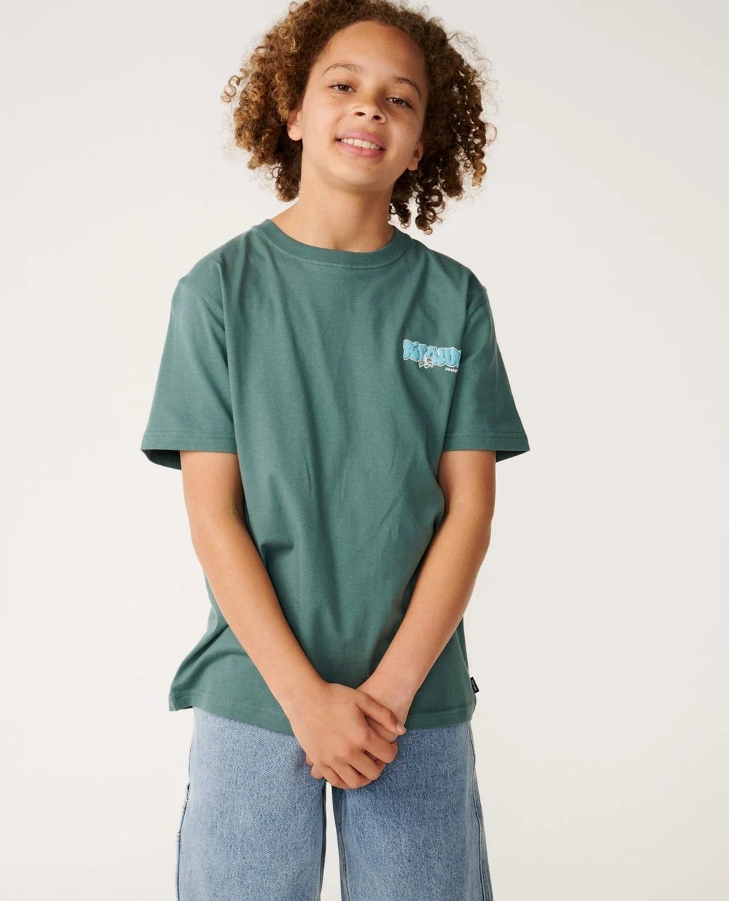 SURF SHACK TEE-BOY -Rip Curl157BTE-MUTED GREEN-8