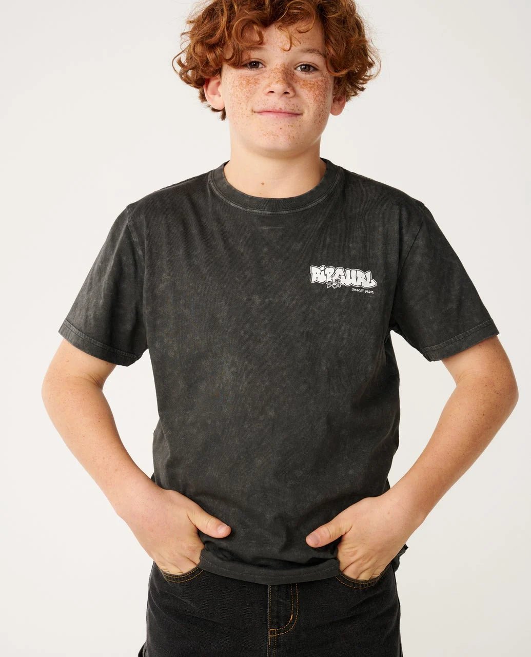SURF SHACK WASH TEE-BOY -Rip Curl15NBTE-WASHED BLACK-8