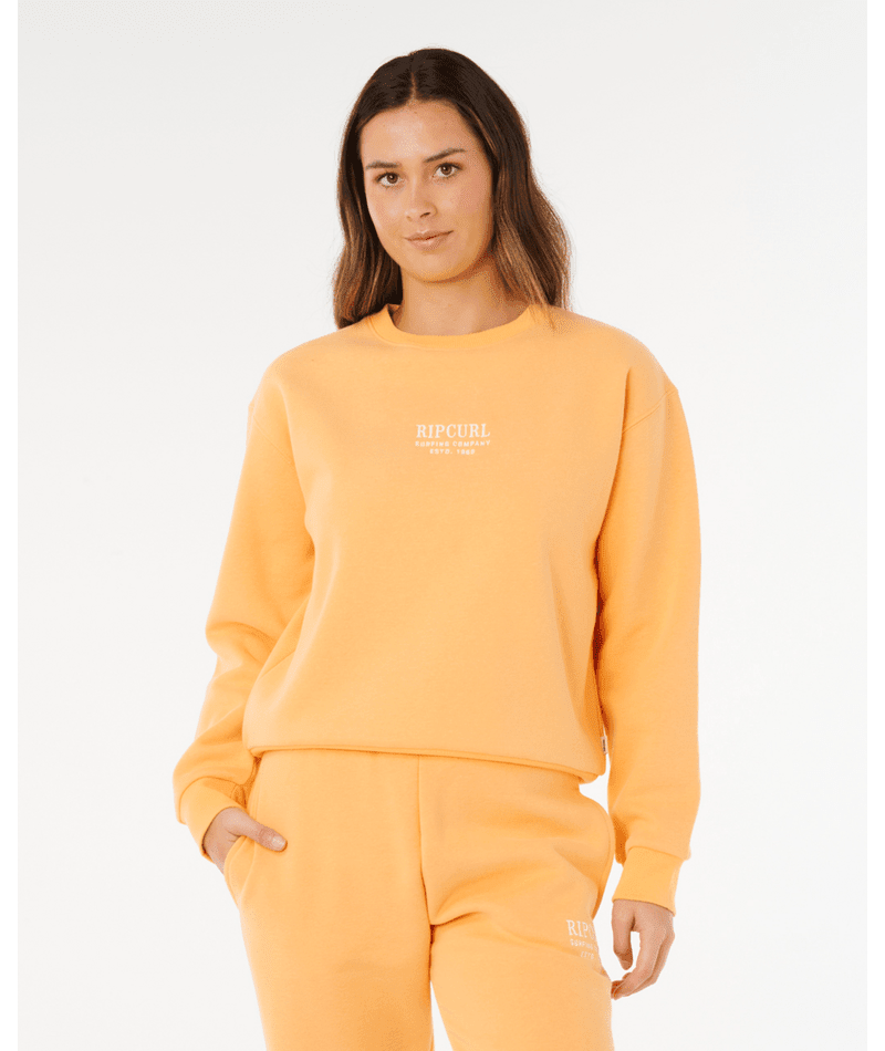 SURF STAPLE RELAXED CREW - Rip Curl07HWFL-PEACH-2XS