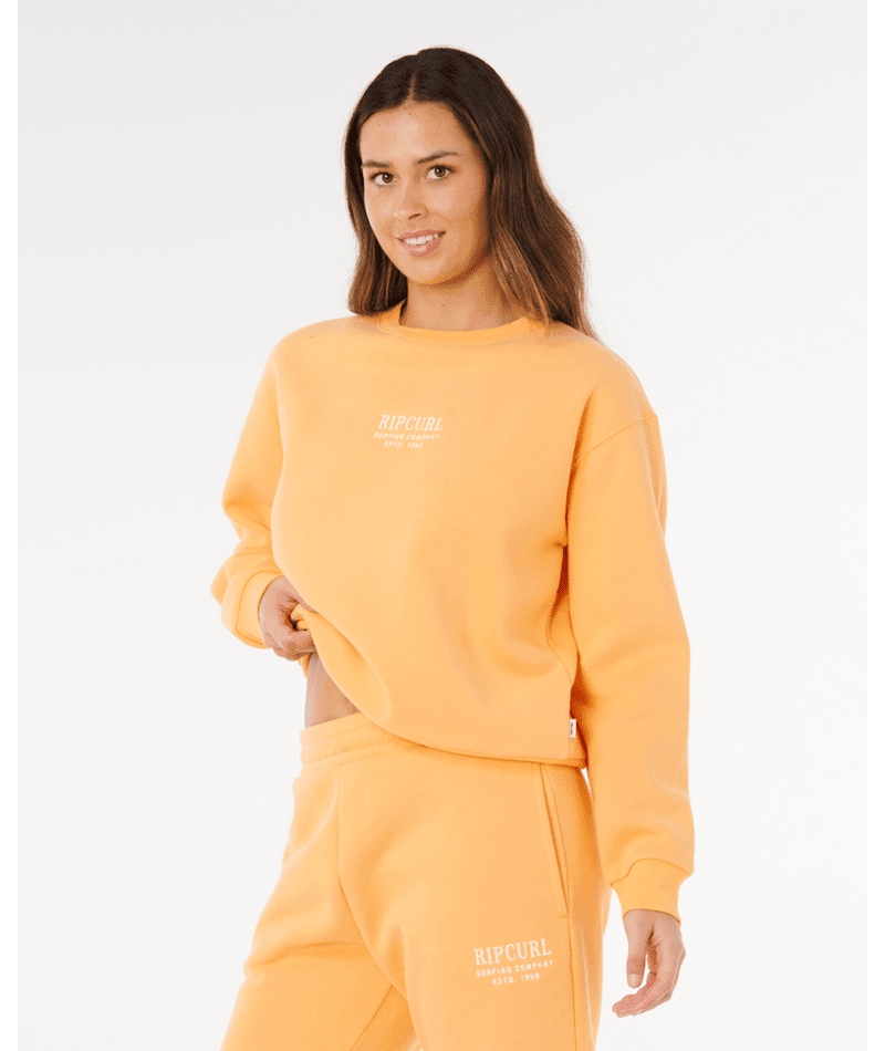 SURF STAPLE RELAXED CREW - Rip Curl07HWFL-PEACH-2XS