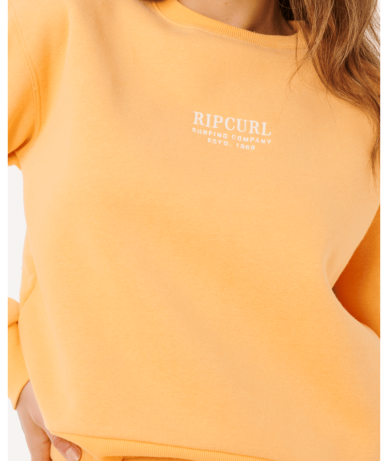 SURF STAPLE RELAXED CREW - Rip Curl07HWFL-PEACH-2XS
