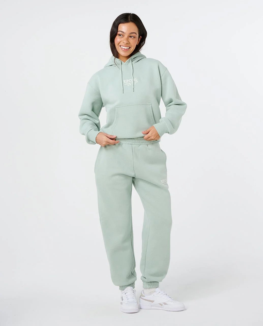 SURF STAPLE RELAXED HOOD -Rip Curl07IWFL-AQUA GRAY-S