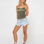 TANK GIRL CONTRAST STAPLE SINGLET - RustyTSL0663-KHAKI-6