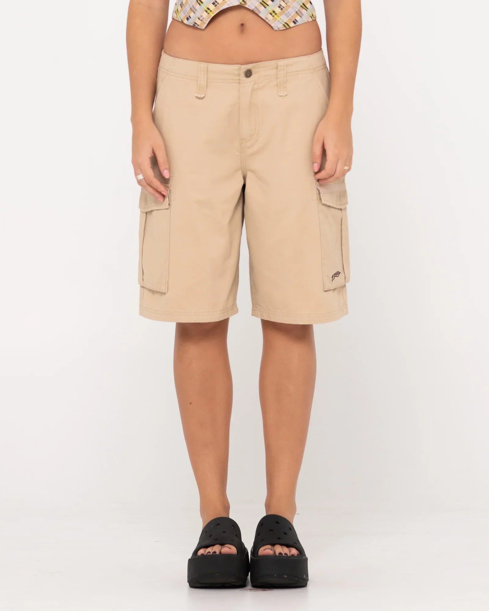 Tank Girl Lowrise Cargo Short - RustyWKL0793 - OMK - Oatmilk - 10