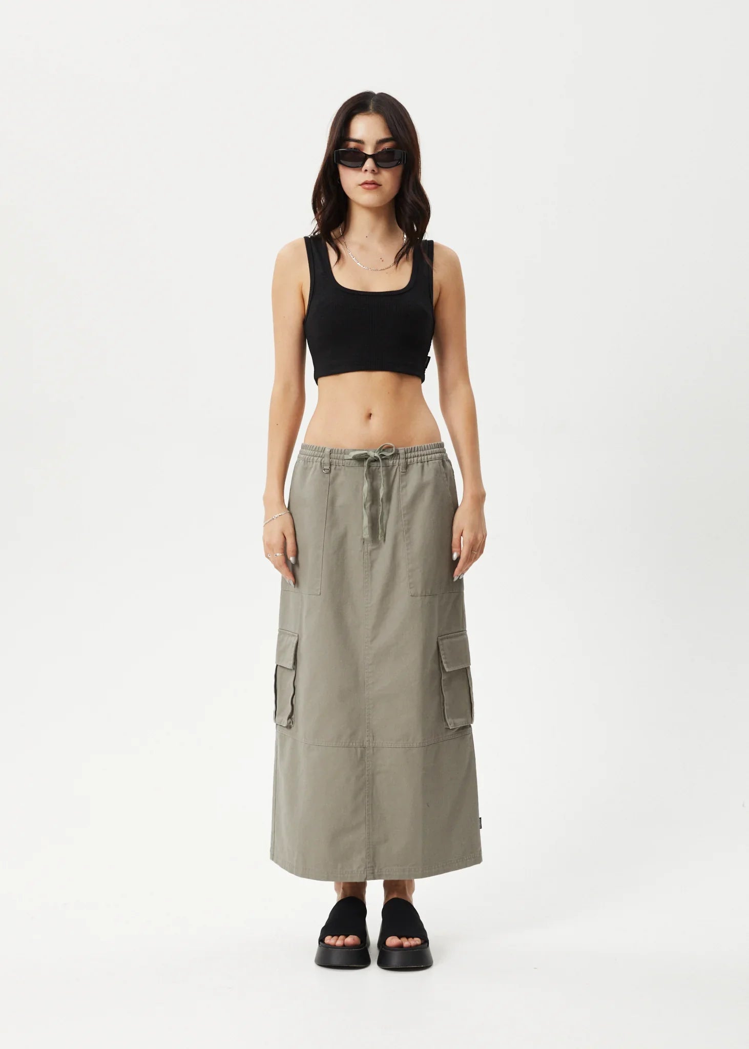 Tasman Cargo Maxi Skirt - AfendsW243906 - GOV - Grey Olive - L