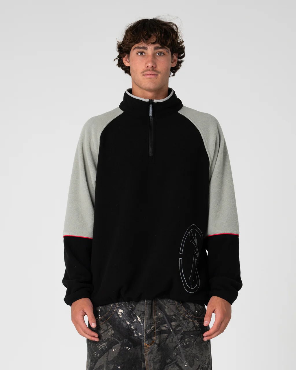 TECTONIC QUARTER ZIP POLAR FLEECE - RustyFTM1190-BLACK-XS