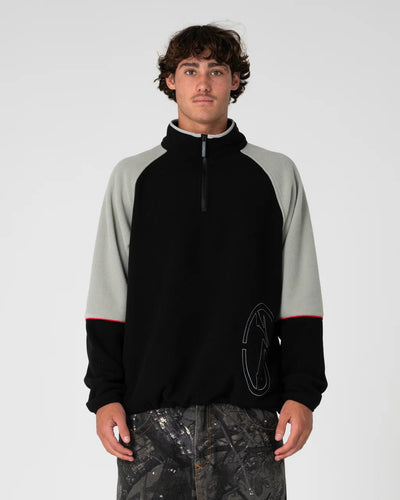 TECTONIC QUARTER ZIP POLAR FLEECE - RustyFTM1190-BLACK-XS