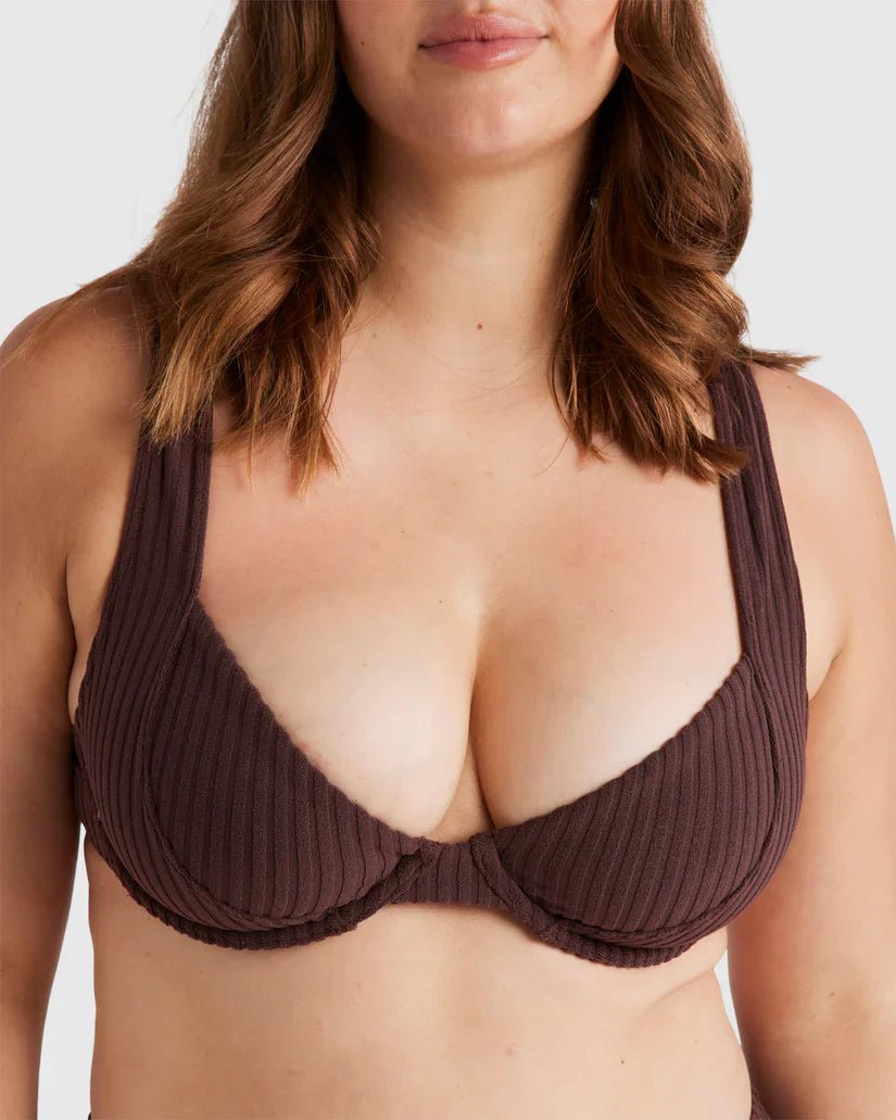 Terry Rib Chloe Bra - Billabongubjx300629 - rsl0 - Choc Cherry - 10
