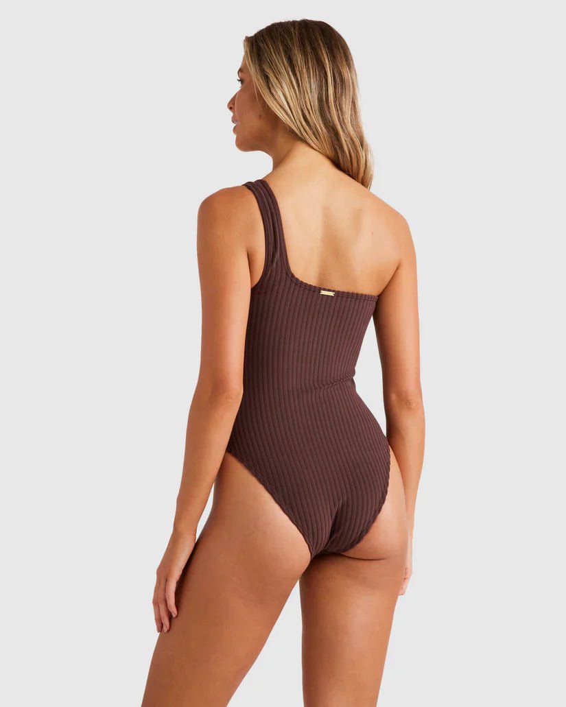 Terry Rib One Shoulder 1 PC - Billabongubjx100303 - rsl0 - Choc Cherry - 10