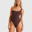 Terry Rib One Shoulder 1 PC - Billabongubjx100303 - rsl0 - Choc Cherry - 10