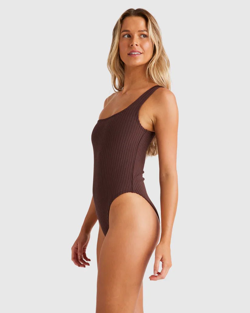 Terry Rib One Shoulder 1 PC - Billabongubjx100303 - rsl0 - Choc Cherry - 10