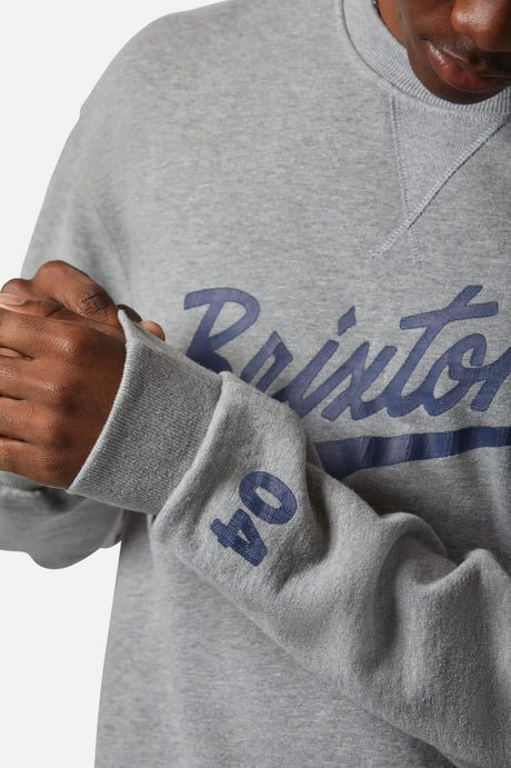 The League Broken In Crew - Brixton22731 - HTGRY - Heather Grey - L