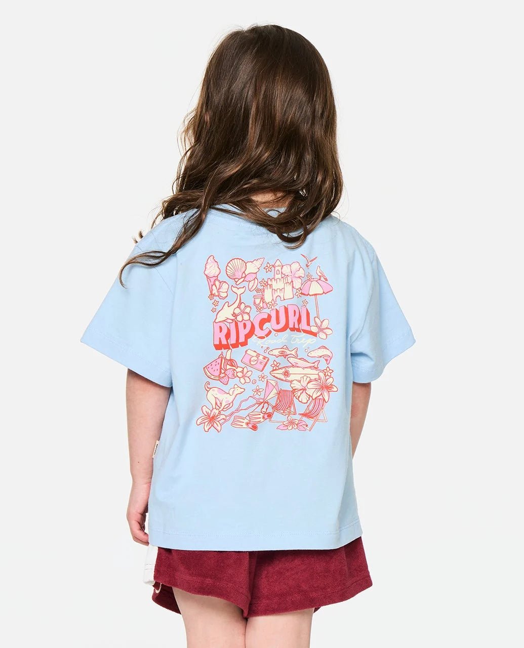 THE ROAD TRIP TEE - GIRL -Rip Curl058JTE-SKY BLUE-1to2
