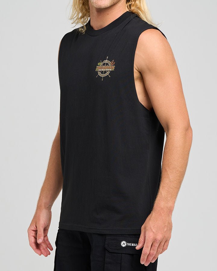 THE SEA CAPTAIN | MUSCLE - Mad HueysH425M02003 - BLACK - XL