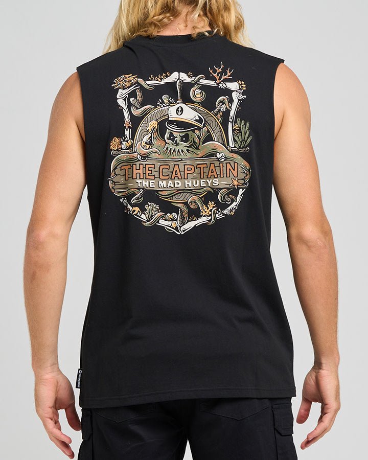 THE SEA CAPTAIN | MUSCLE - Mad HueysH425M02003 - BLACK - XL
