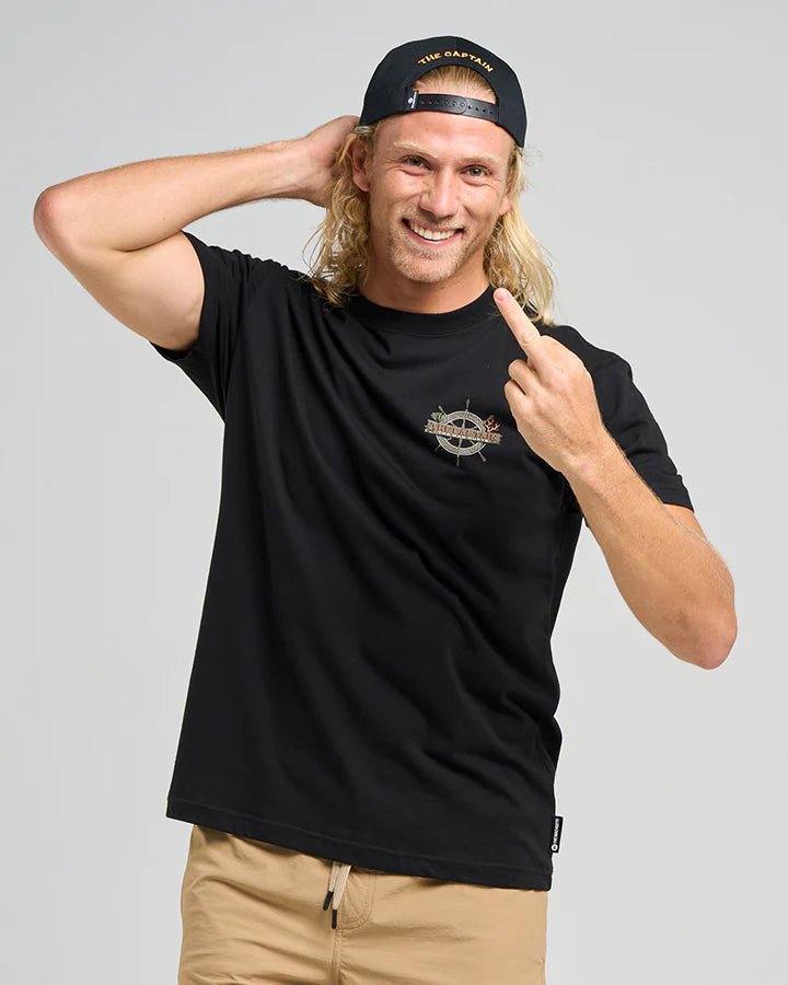 THE SEA CAPTAIN | SS TEE - Mad HueysH425M01011 - BLACK - S