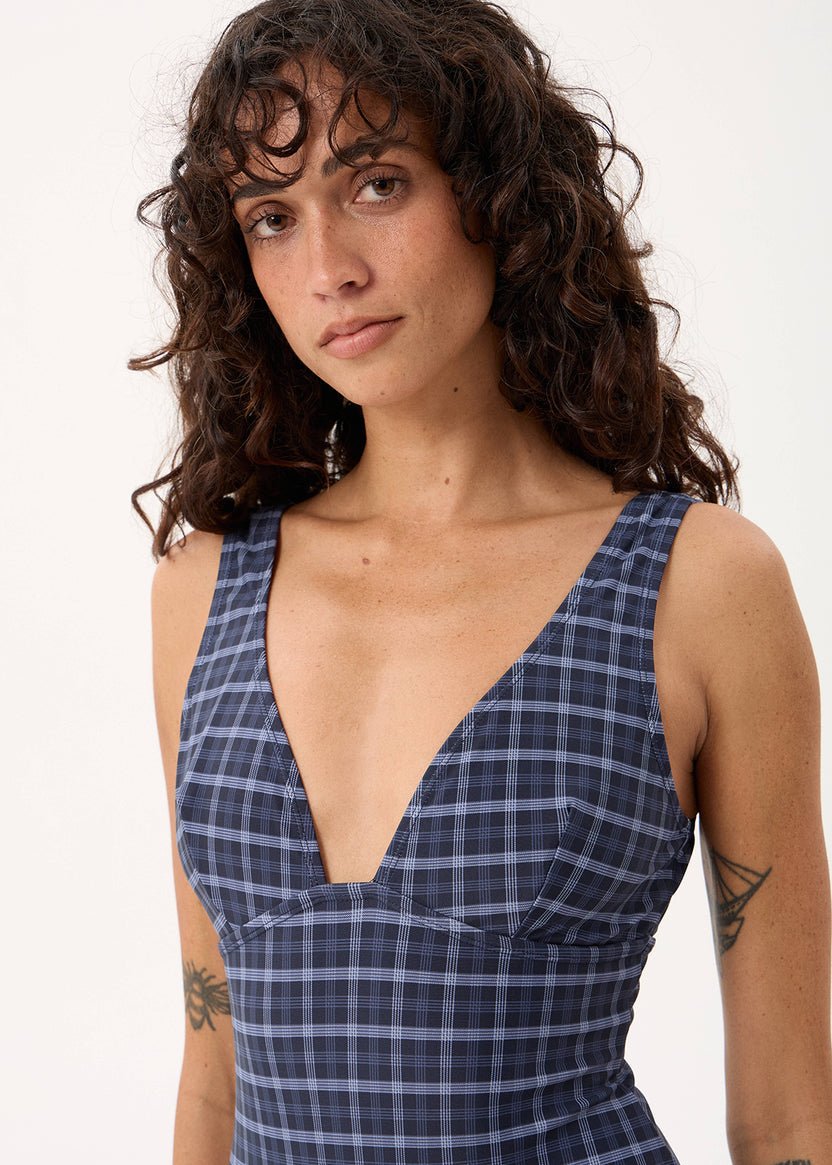 Thea - Recycled One Piece -AfendsW264714-MIDNIGHT CHECK-XS