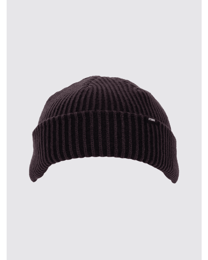 Thrills Classic Ribbed Beanie - ThrillsTA26-505B-Black Deep Plum-One Size
