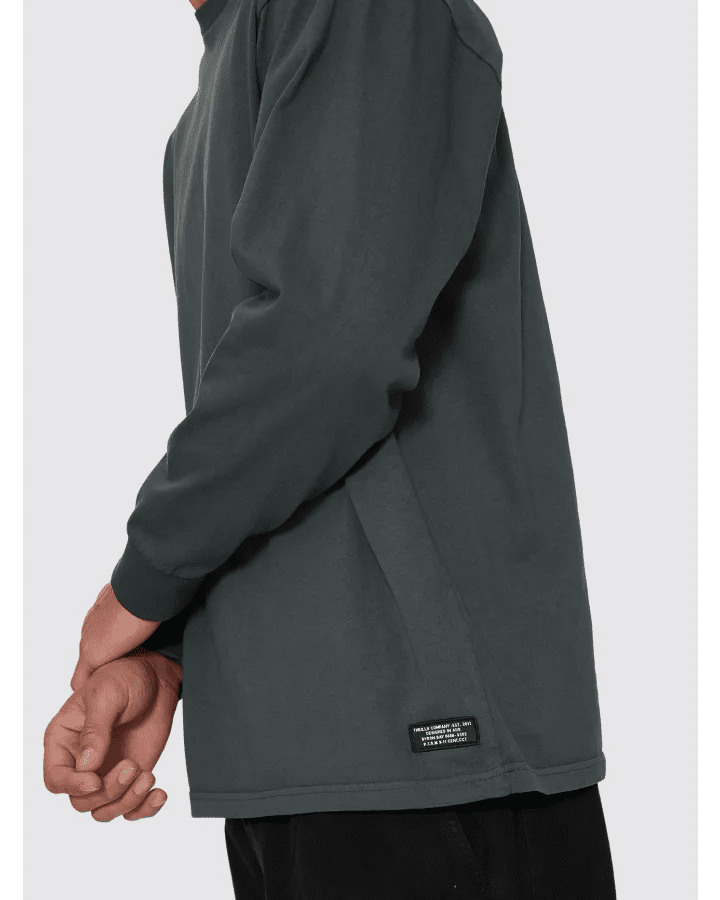 Thrills Military Oversize Long Sleeve Tee -ThrillsTW26-144E-Petrol-S