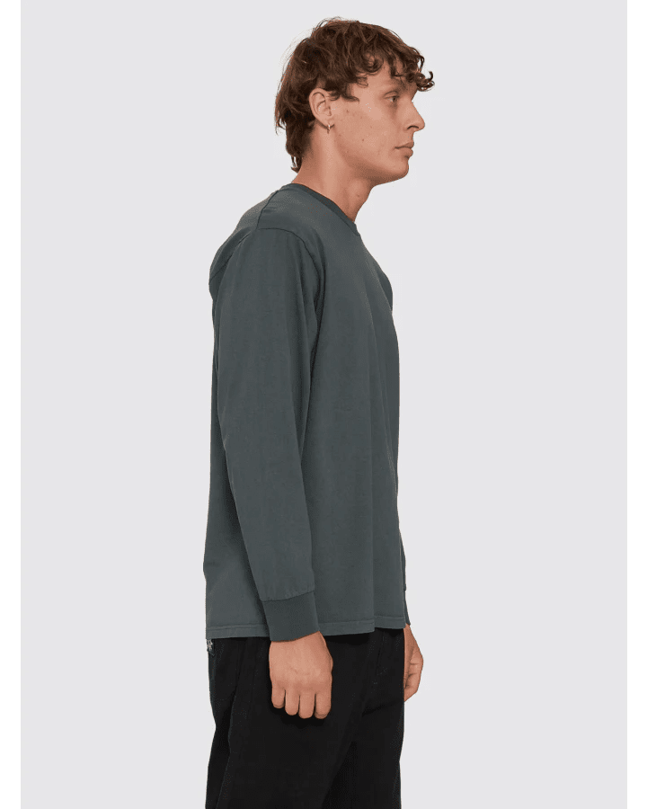 Thrills Military Oversize Long Sleeve Tee -ThrillsTW26-144E-Petrol-S
