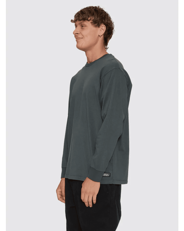 Thrills Military Oversize Long Sleeve Tee -ThrillsTW26-144E-Petrol-S