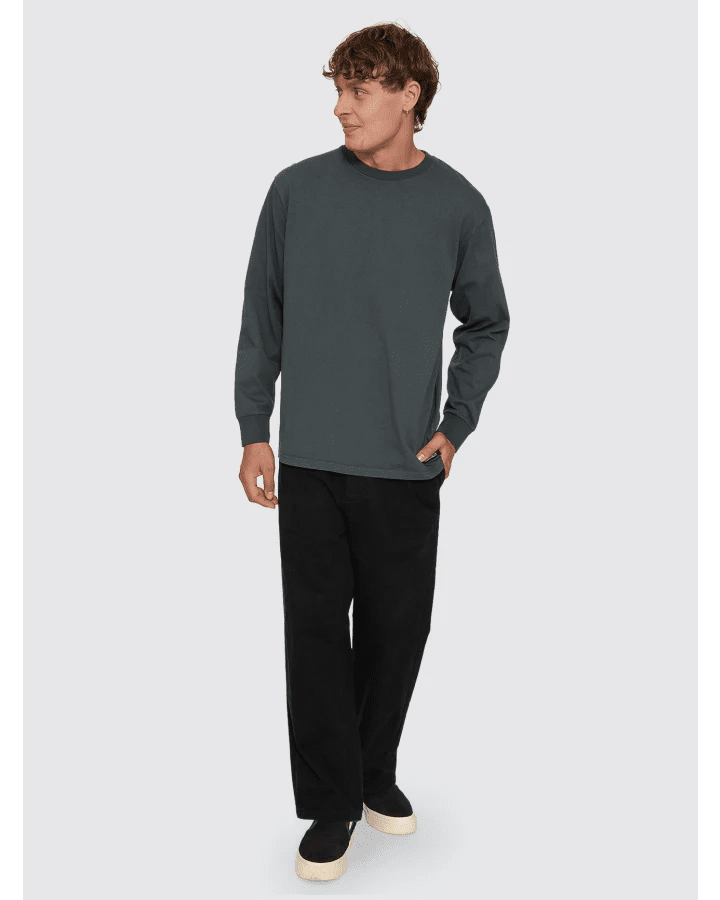 Thrills Military Oversize Long Sleeve Tee -ThrillsTW26-144E-Petrol-S