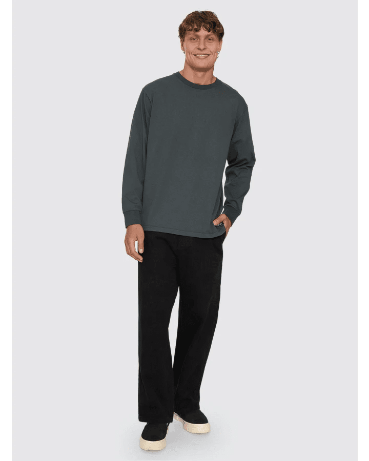 Thrills Military Oversize Long Sleeve Tee -ThrillsTW26-144E-Petrol-S