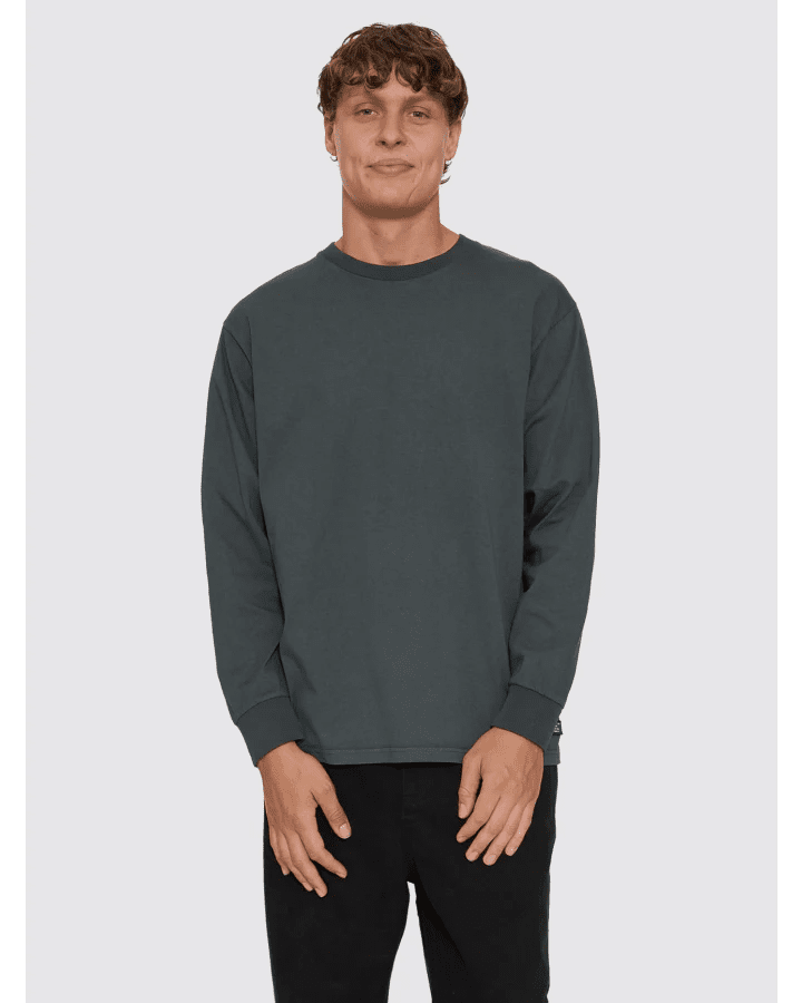 Thrills Military Oversize Long Sleeve Tee -ThrillsTW26-144E-Petrol-S