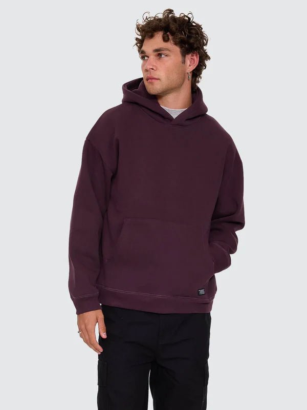 Thrills Military Slouch Pull On Hood -ThrillsTW26-229I-Aubergine-S
