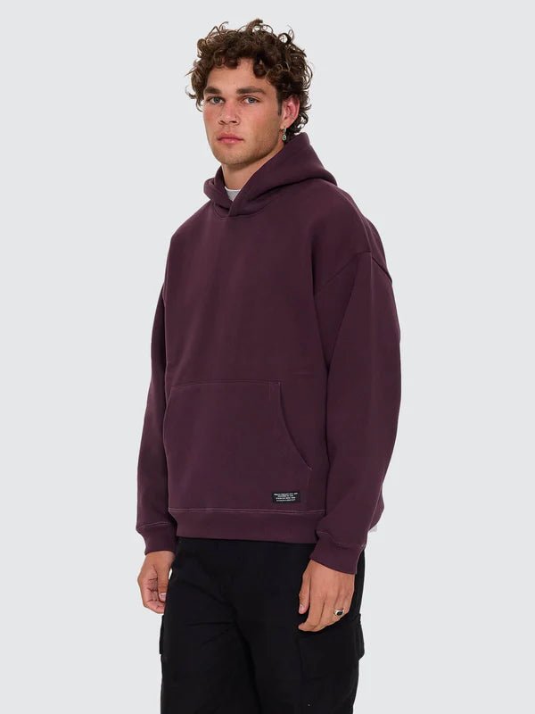 Thrills Military Slouch Pull On Hood -ThrillsTW26-229I-Aubergine-S