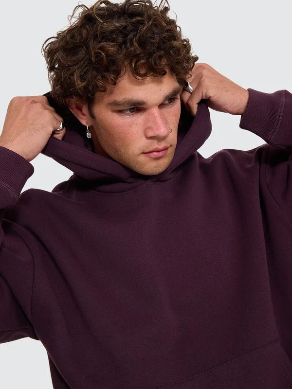 Thrills Military Slouch Pull On Hood -ThrillsTW26-229I-Aubergine-S