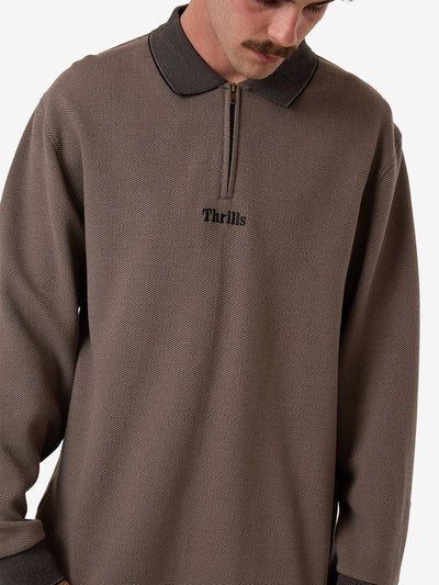 Thrills Union Rugby Jacquard Polo - ThrillsTA25 - 228CB - Falcon - L