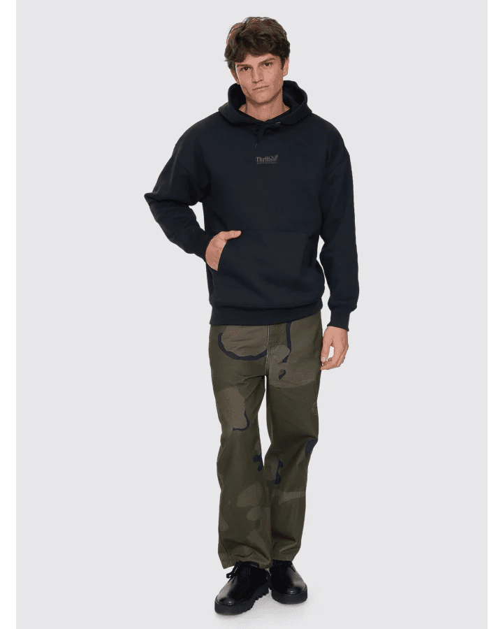Thrills Union Slouch Pull On Hood - ThrillsTA26-263B-Pirate Black-S