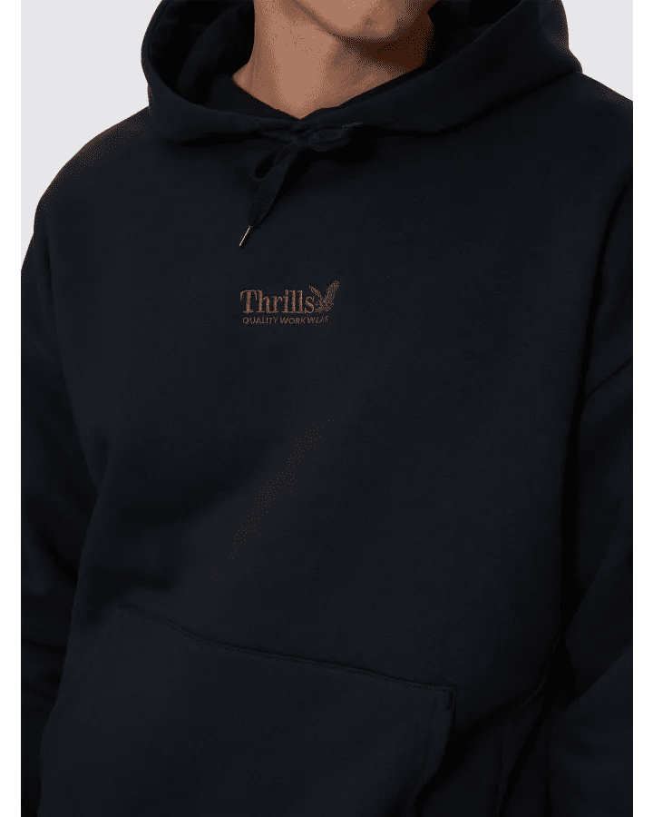 Thrills Union Slouch Pull On Hood - ThrillsTA26-263B-Pirate Black-S