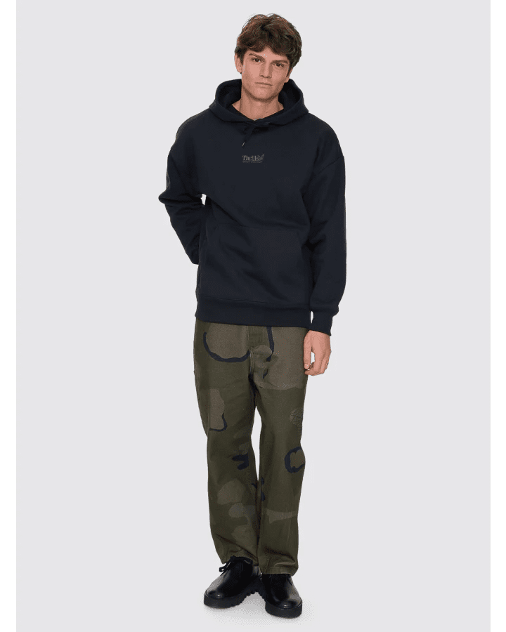 Thrills Union Slouch Pull On Hood - ThrillsTA26-263B-Pirate Black-S