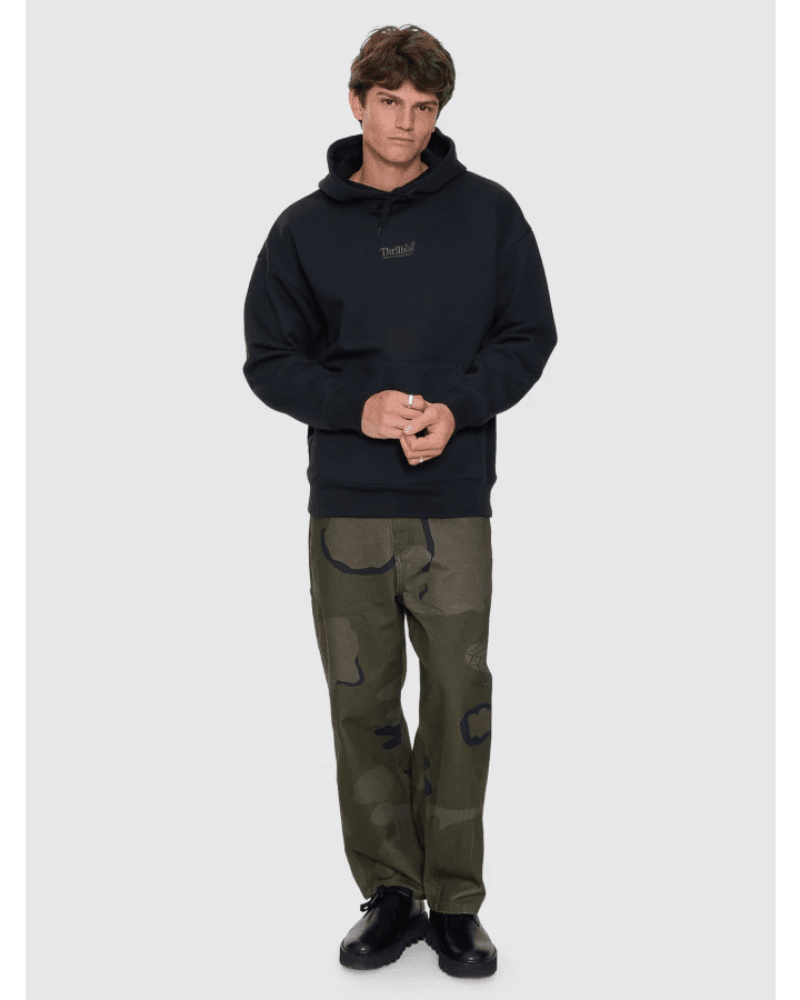 Thrills Union Slouch Pull On Hood - ThrillsTA26-263B-Pirate Black-S