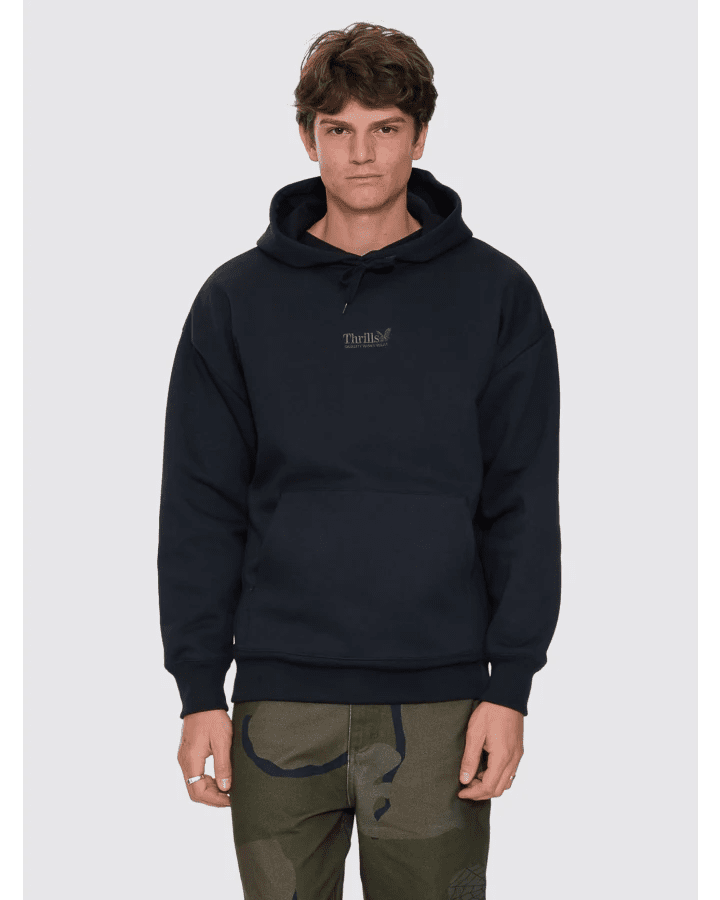 Thrills Union Slouch Pull On Hood - ThrillsTA26-263B-Pirate Black-S