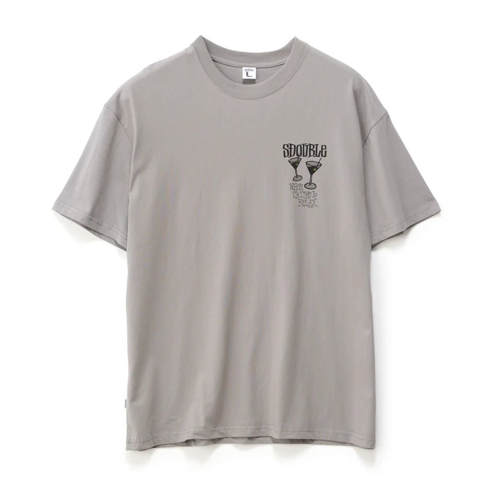 TIME TO RELAX SS TEE - S DoubleSD025S1011 - STONE - M