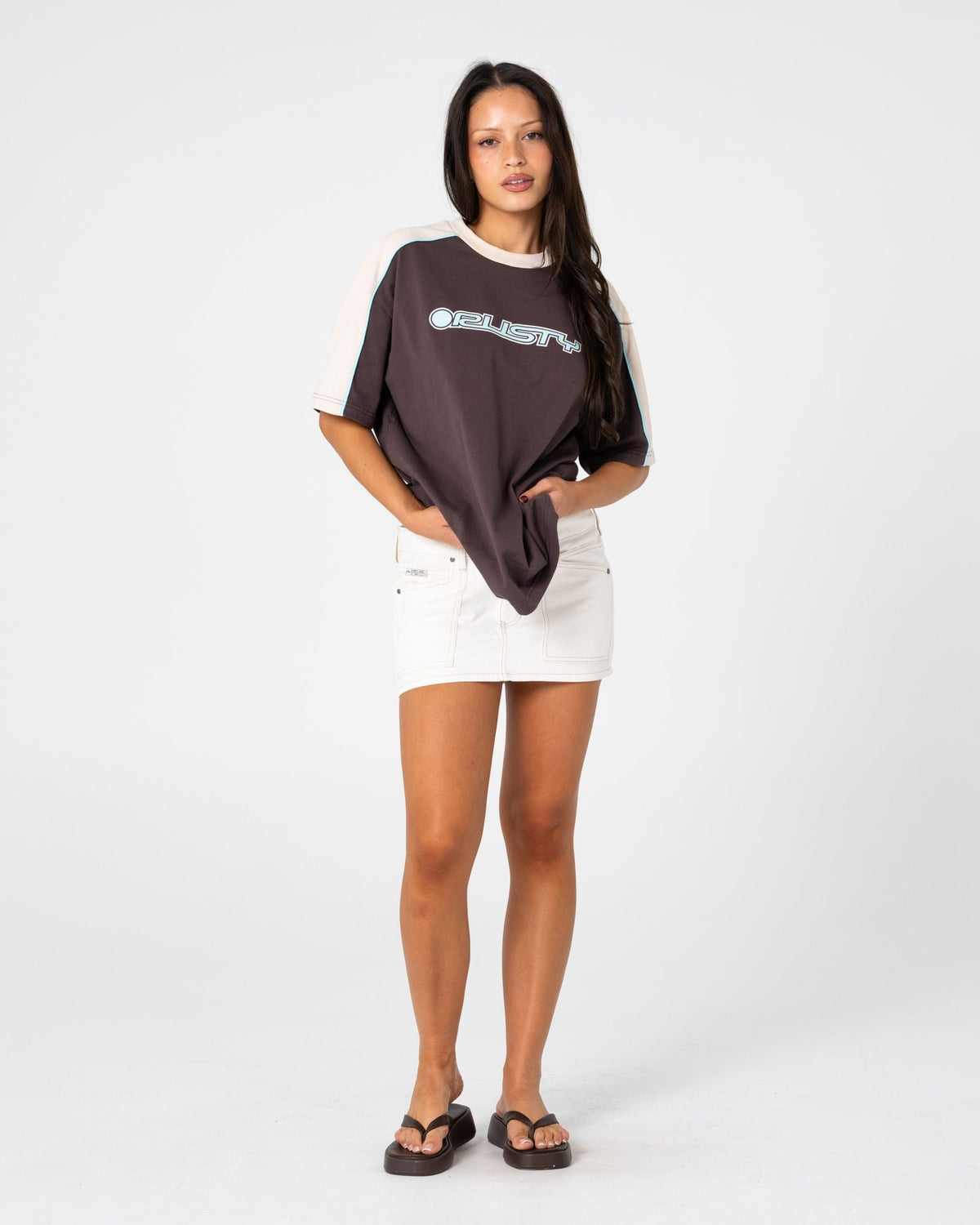 TIMMY TARGET 220 OVERSIZE TEE -RustyTTL1480-JAVA / CREAM-6