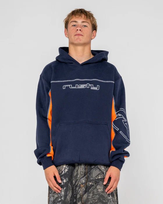 TITAN HOODED FLEECE - RustyFTM1183-NAVY BLUE-XS