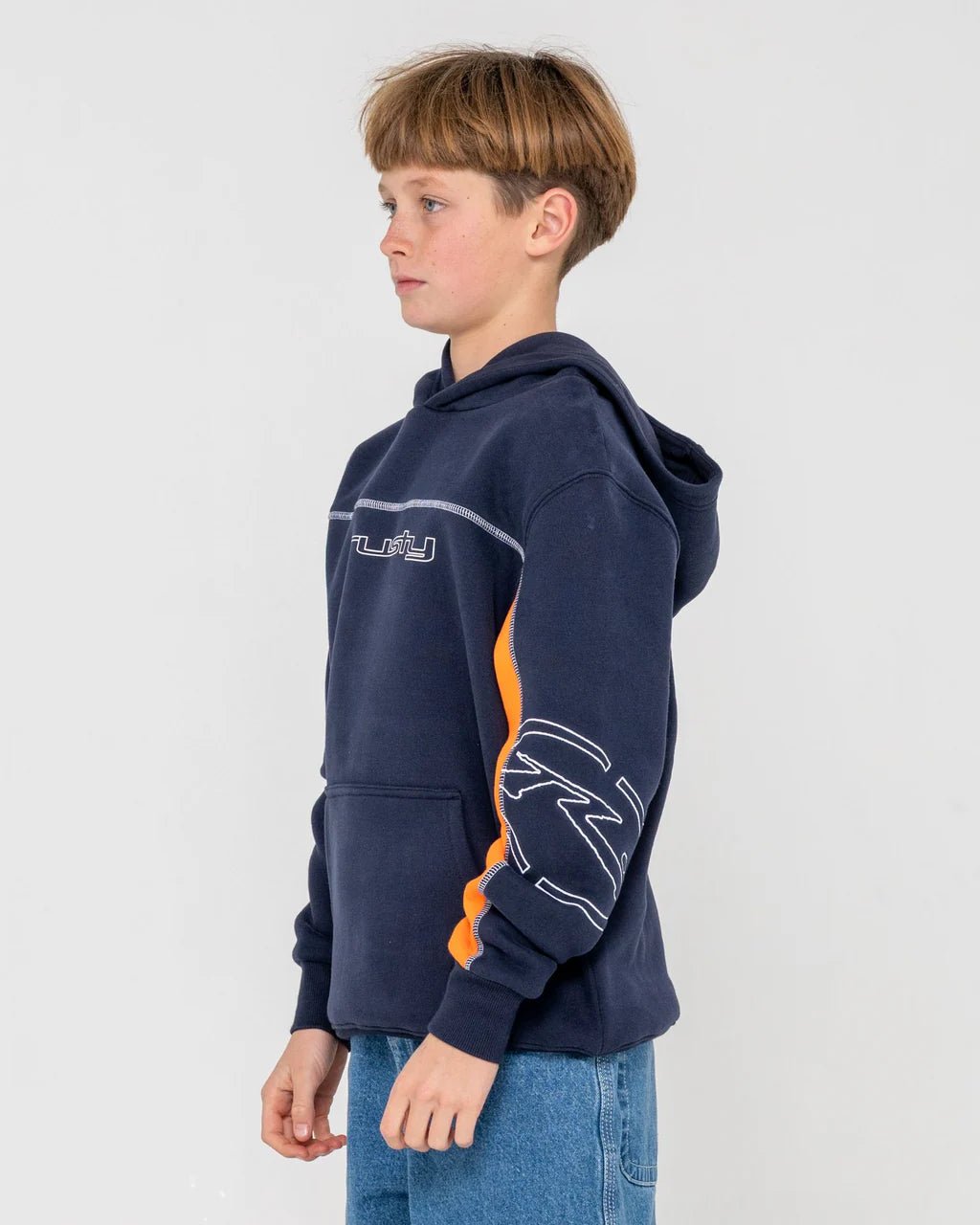 TITAN HOODED FLEECE BOYS - RustyFTB0322-NAVY BLUE-6