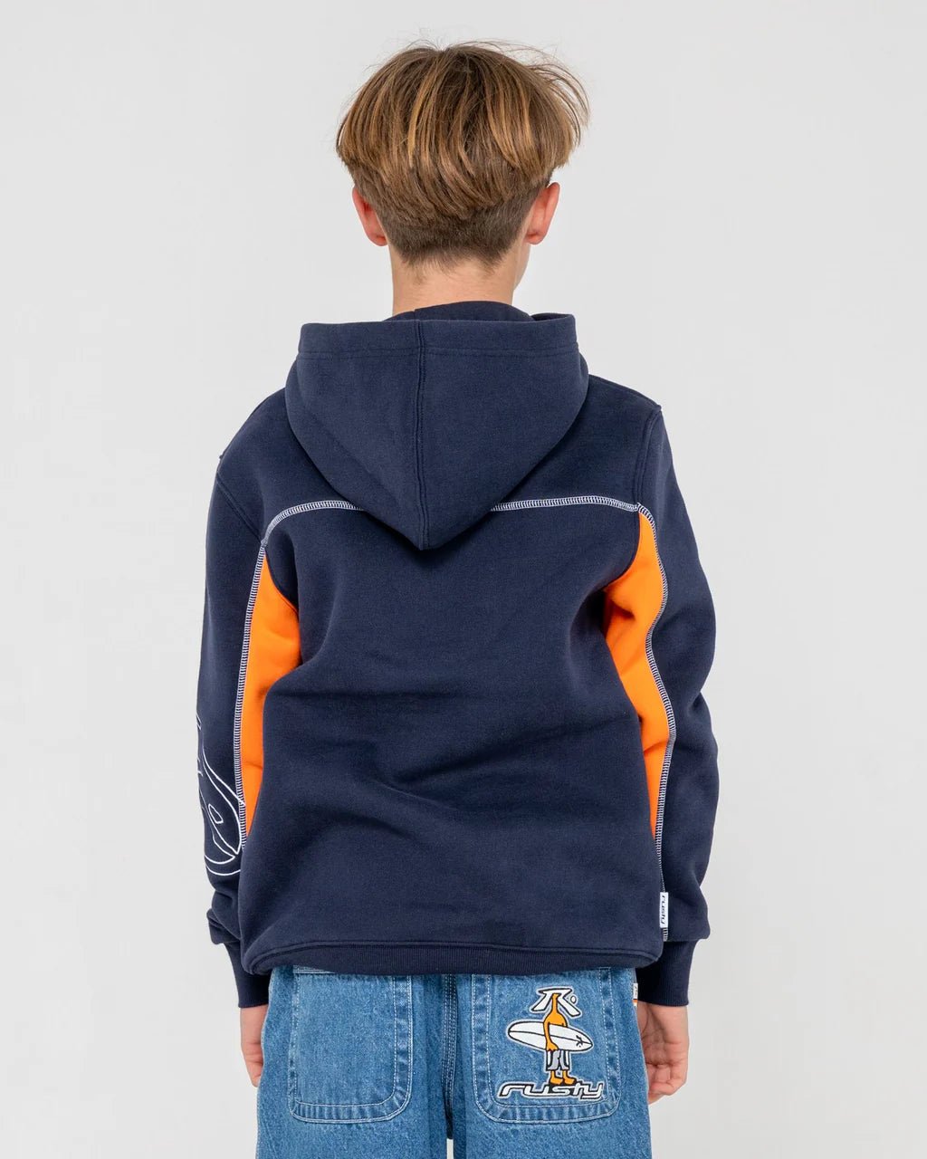TITAN HOODED FLEECE BOYS - RustyFTB0322-NAVY BLUE-6
