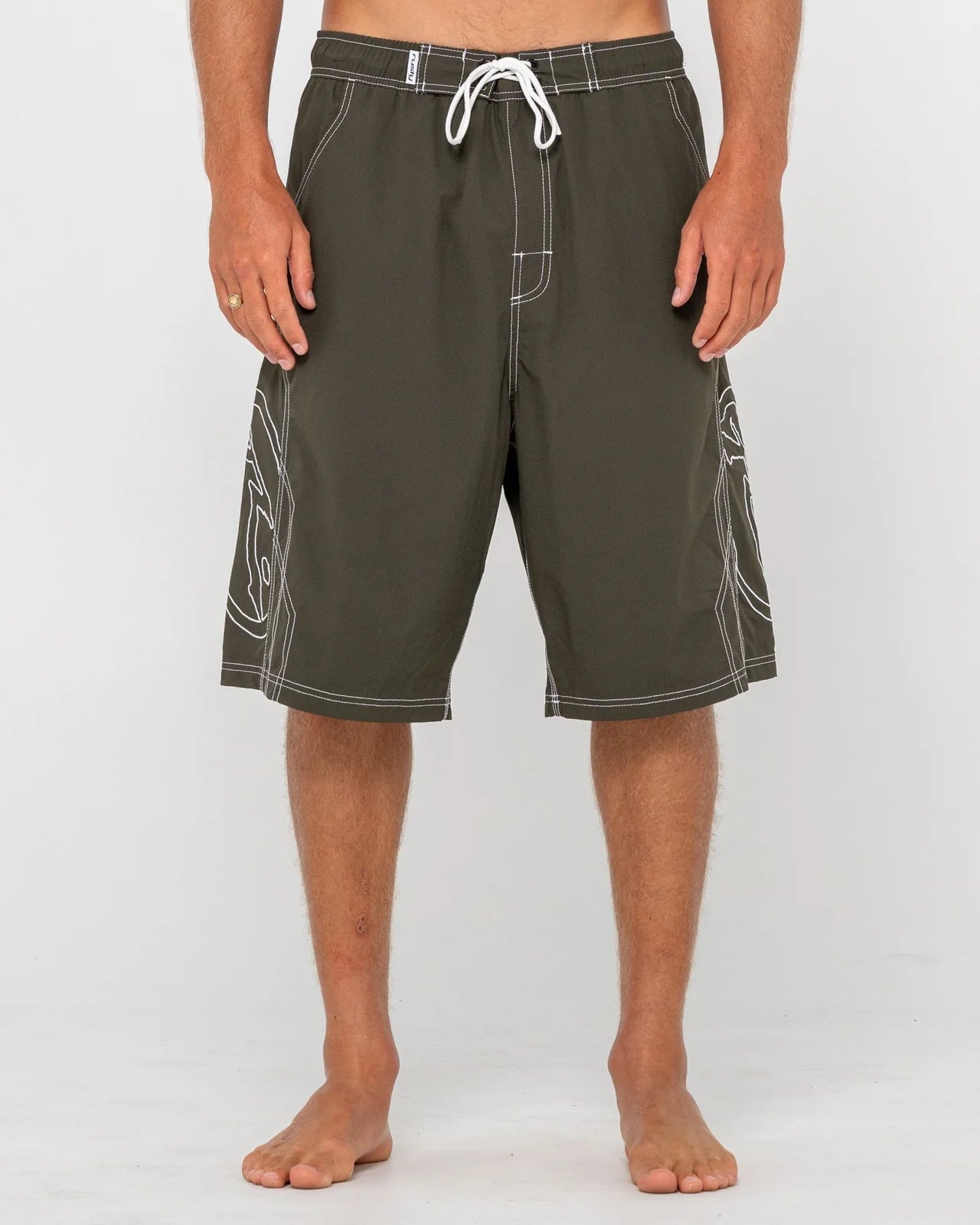 TOMBSTONES HYBRID WAIST BOARDSHORT - RustyBSM1757-ARMY GREEN-26