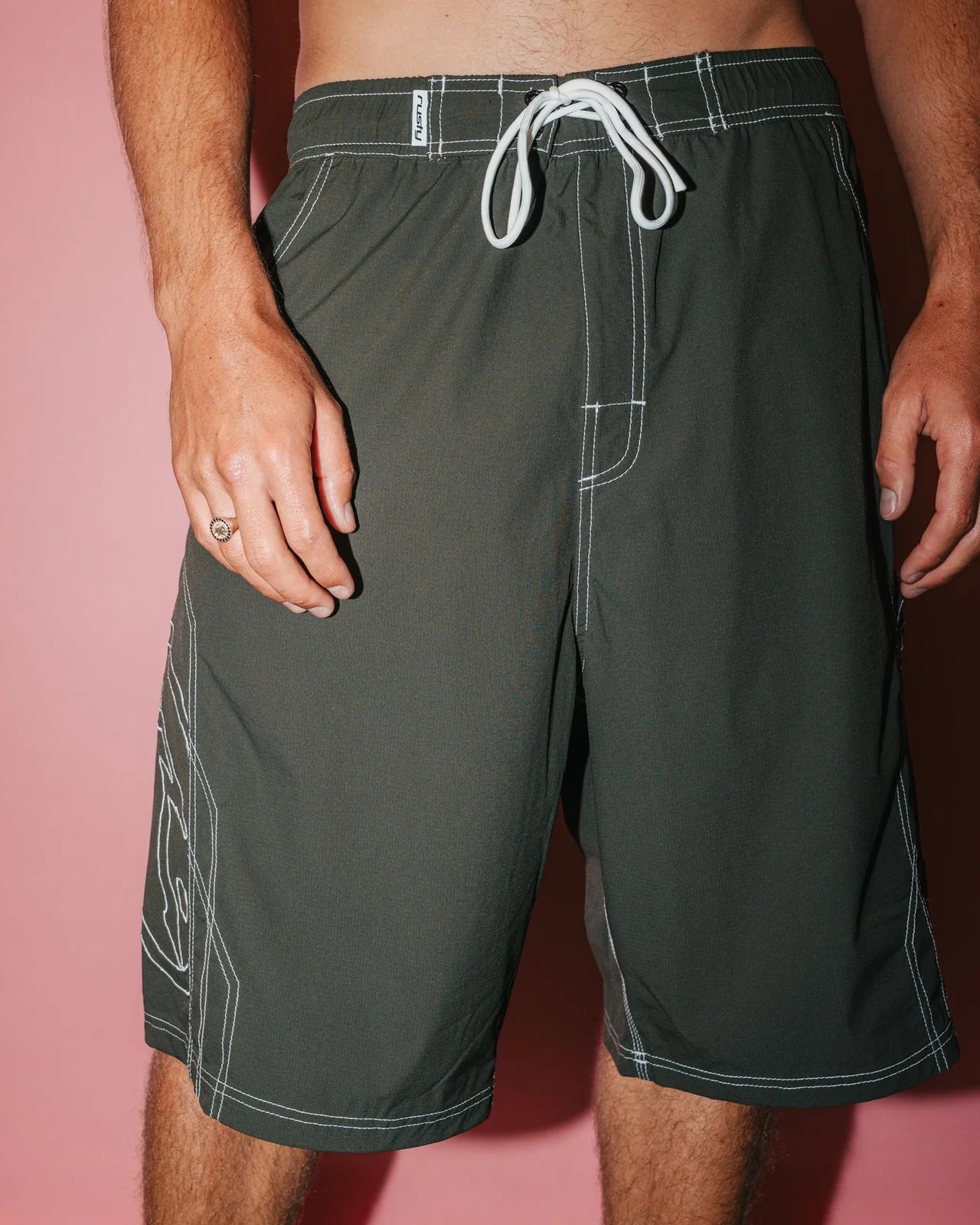 TOMBSTONES HYBRID WAIST BOARDSHORT - RustyBSM1757-ARMY GREEN-26