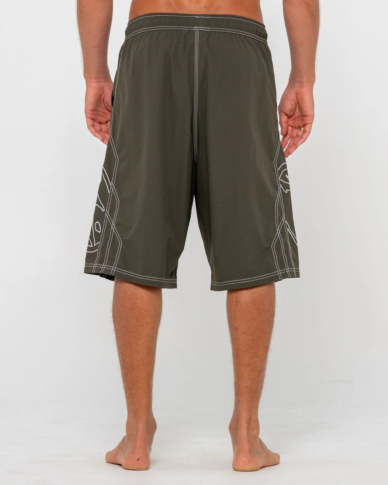 TOMBSTONES HYBRID WAIST BOARDSHORT - RustyBSM1757-ARMY GREEN-26
