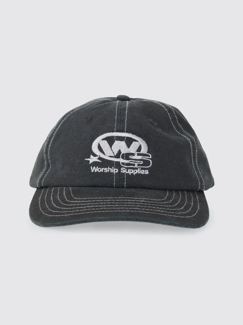Topper 6 Panel Hat -WorshipPH26-501BW-Washed Black-One Size