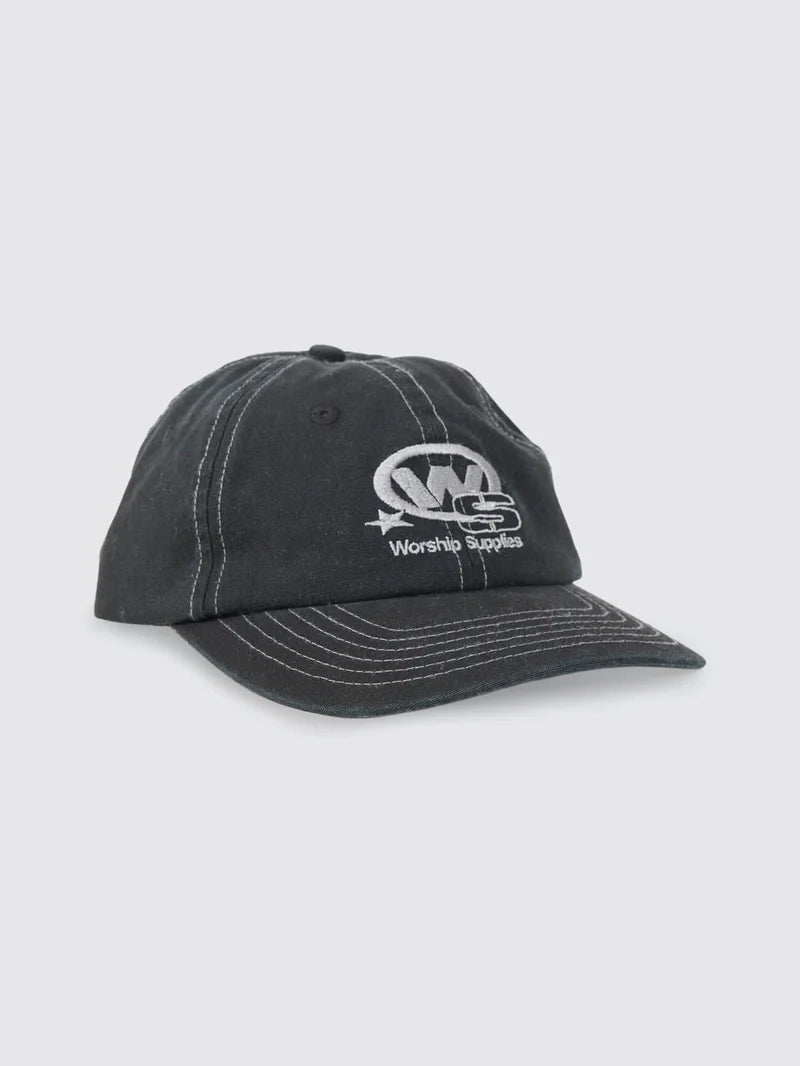 Topper 6 Panel Hat -WorshipPH26-501BW-Washed Black-One Size