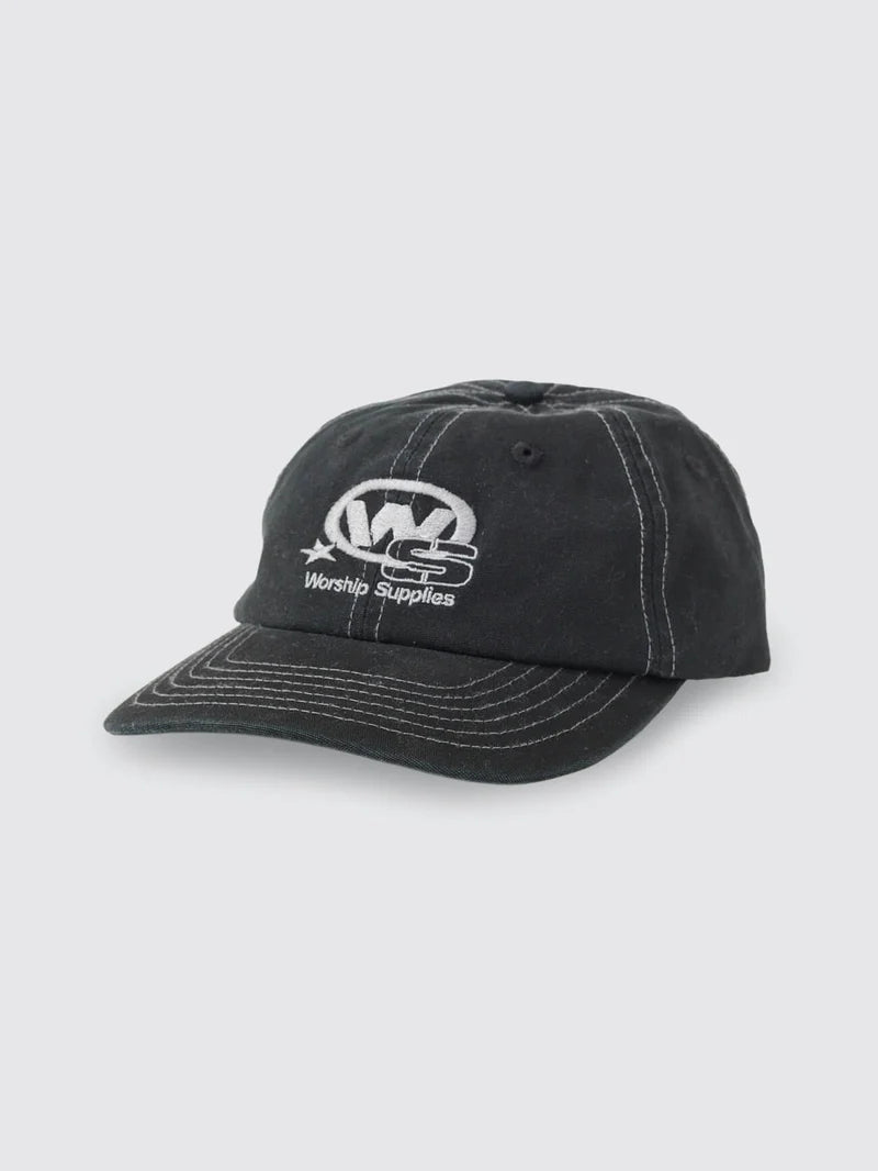 Topper 6 Panel Hat -WorshipPH26-501BW-Washed Black-One Size