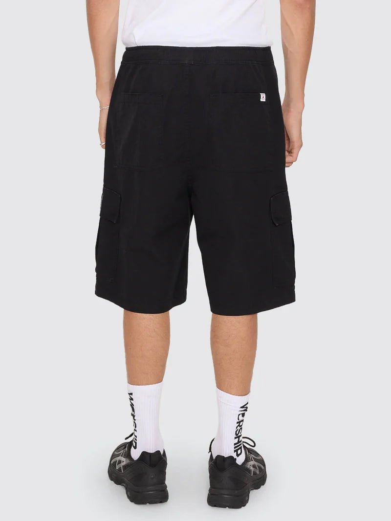 Topper Elastic Cargo Short -WorshipPH26-304B-Black-28